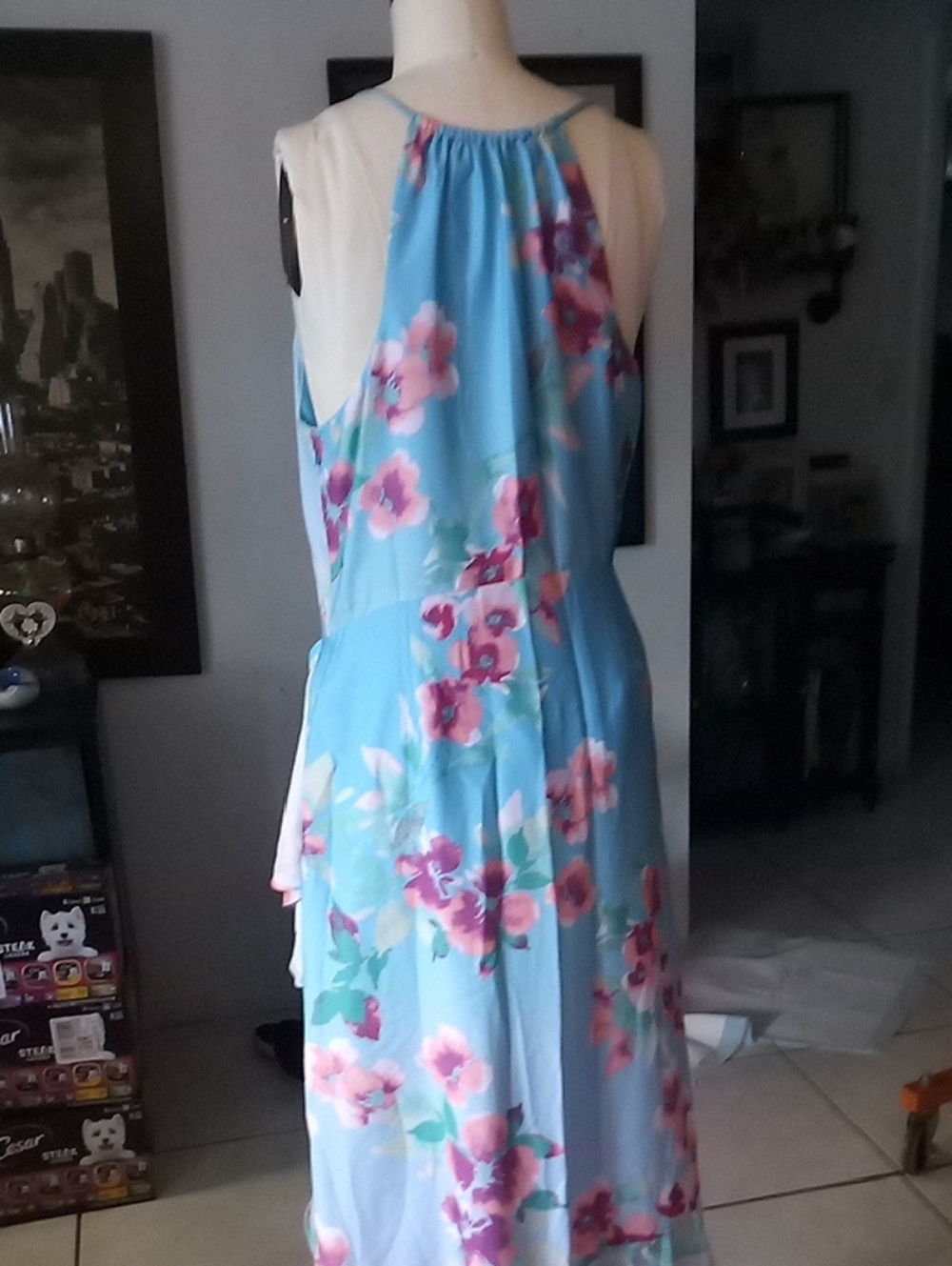 Adelyn Rae Light Blue Floral Maxi Dress - Picture 3 of 5